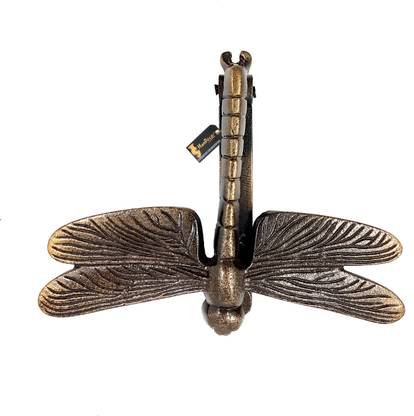 HanDecor by Two Moustaches Dragon Fly Design Metal Iron Door Knocker
