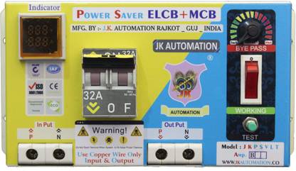 JK AUTOMATION Power Saver ELCB+MCB + AMP + VOLT Meter JKPSVLT+A+V MCB