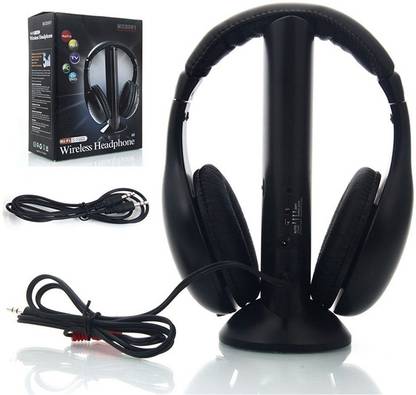 Alician Wireless Headphone Cordless RF Mic Headset for PC TV CD MP3 MP4 Bluetooth