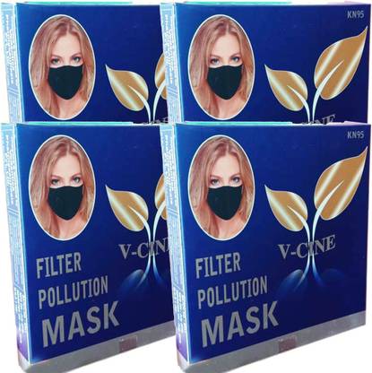 V-CINE KN95 Filter Anti Pollution Mask (Pack of 4) Pollution Mask