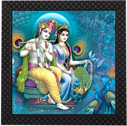 Urban Monk Creations radha krishna Digital Reprint 12 inch x 12 inch Painting