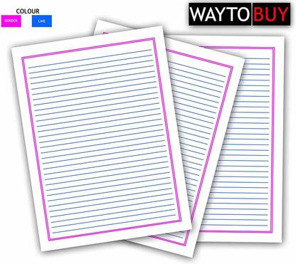 WAYTOBUY 60 Assignment Paper One Side Ruled 210 x 297 70 gsm A4 paper