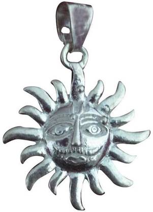 Raviour Lifestyle Surya sun silver locket for gaining power of sun Silver Locket