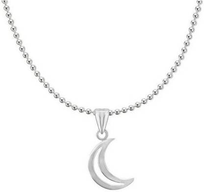 Raviour Lifestyle Moon chandrama chand silver pendant Silver Locket