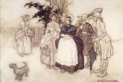 Rip Van Winkle 1905 All stood amazed Canvas Art - A Rackham (18 x 24) Canvas Art