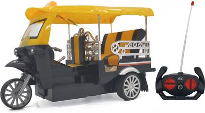 Trendegic Remote control Auto-Rickshaw Toy ( Minimum age 3 years ) (Black)