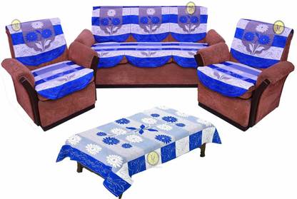 CASA FURNISHING KS-SP+TL-SUN-BLUE (COMBO) KS-SP+TL-SUN-BLUE (COMBO) Sofa Fabric