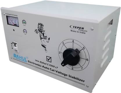 rahul C-7000 c7 KVA/28 Amp 90-260 Volt Mainline Use Up to 7 KVA Load Raf & Taf Copper Autocut Voltage Stabilizer