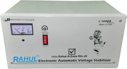 rahul A-Zone Dlx a5 KVA/20 Amp 100-280 Volt 5 Step Mainline Use Up to 5 KVA Load Automatic Voltage Stabilizer