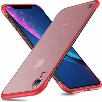 phonichub Back Cover for Apple iPhone XR Frameless Phone Case Transparent Matte Hard PC Slim Cover with Ring Finger