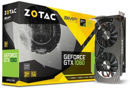 ZOTAC GeForce GTX 1060 AMP! Edition DDR5 3 GB NVIDIA Chipset 192 bit 1797 MHz Graphics Card