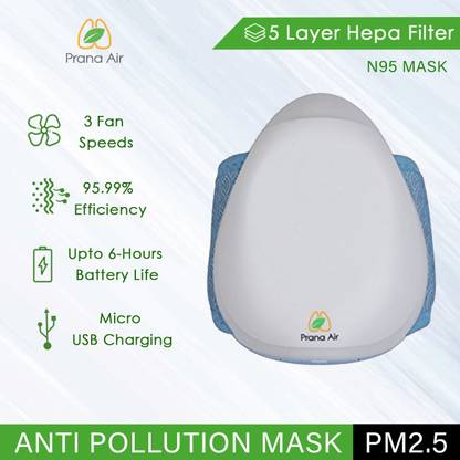 Prana Air Anti-Pollution Mask With 5 Layers Hepa Filter PM2.5 N95