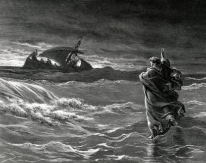 Christ Stilling Tempest Gustave Dore Canvas Art