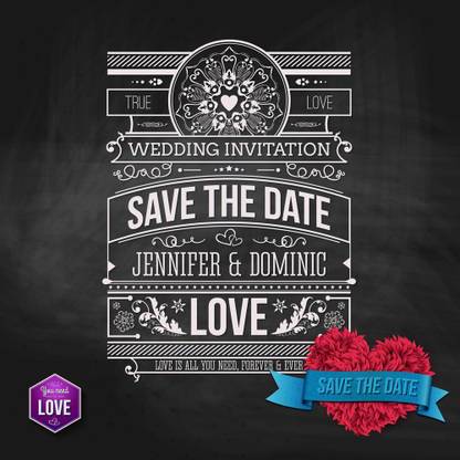 save the date sticker poster|quotes| Paper Print