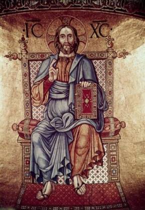Christ Pantocrator 16th C Artist Unknown Mosaic Canvas Art Canvas Art