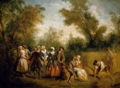 The Dance of Summer by Nicolas Lancret Canvas Art