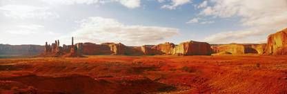 Rock formations in Monument Valley San Juan County Utah USA Canvas Art - Panoramic Images (12 x 36) Canvas Art