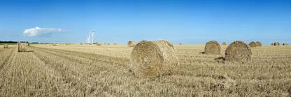 Hay bales in a field Veules-les-Roses Saint-Valery Canvas Art