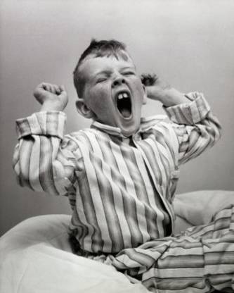 Close-up of boy yawning Canvas Art - Canvas Art