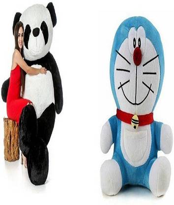ART TOY 5 feet Panda Teddy Bear & Doreamon Soft Stuffed Teddy Bear  - 150.7 cm