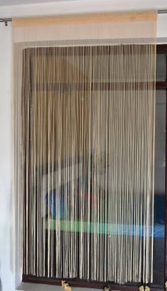 Handloomwala 213 cm (7 ft) Polyester Transparent Door Curtain Single Curtain