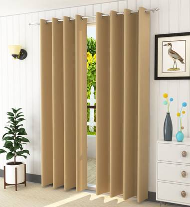 Homefab India 213.5 cm (7 ft) Polyester Blackout Door Curtain (Pack Of 2)