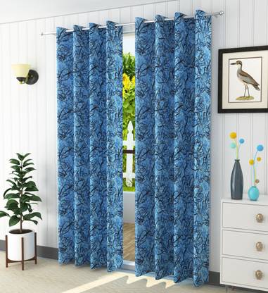 Homefab India 183 cm (6 ft) पॉलिएस्टर शावर पर्दा (2  का पैक)