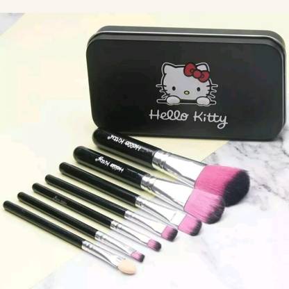 Hello Kitty Fashion & Trend mini Pink brush set (Pack of 7) black