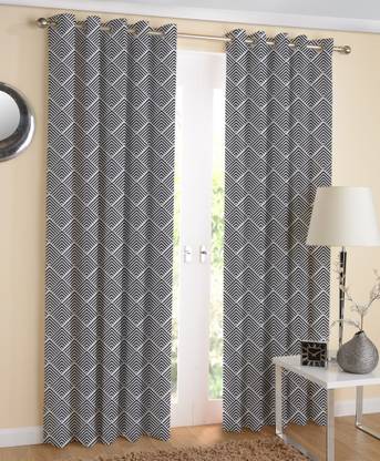 AIRWILL 153 cm (5 ft) Cotton Window Curtain (Pack Of 2)
