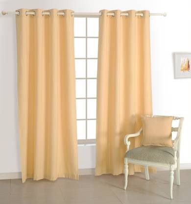 Skyloom 274 cm (9 ft) Cotton Room Darkening Long Door Curtain (Pack Of 2)