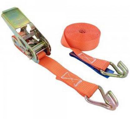 JIC LASHING AND LISTING Cargo Lashing Belt with Double J Hook (Orange, 25 mm x 6 m Diving Weight Belt