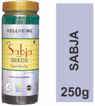 WellBeing Remedies WellBeing Remedies Basil Seeds ( Sabja Bottle 250g ) Sweet Basil Seeds