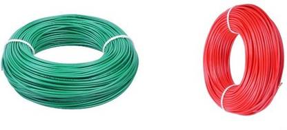 D'Mak pvc coated 2.5 sq/mm Red, Green 90 m Wire