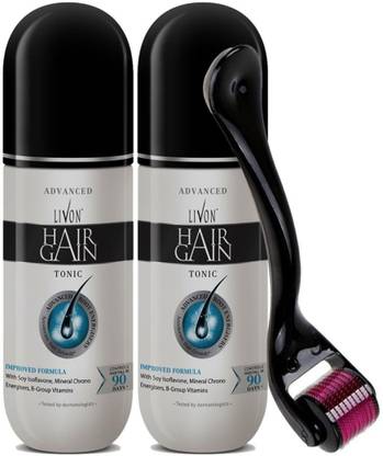 Livon Hair Gain Tonic for Men, 150 ml Each (Pack of 2) With Elmask Derma Roller