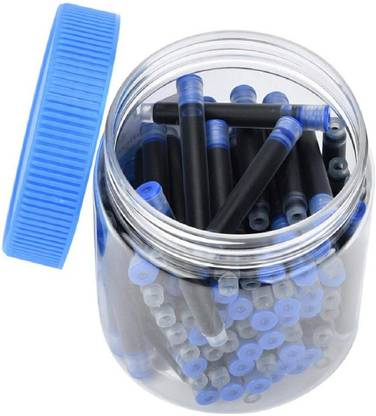 DEZIINE 80PCS Fountain Pen Ink Cartridge Refills (Blue) Ink Cartridge