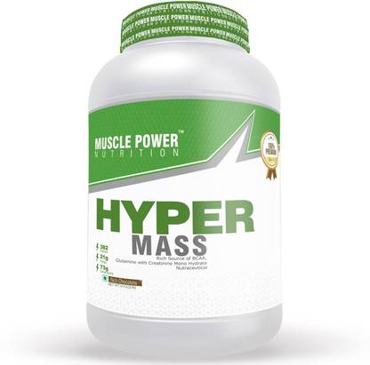 Muscle Power Hyper Mass With Rich Source Of BCAA, Glutamine With Creatine Monohydrate Weight Gainers/Mass Gainers