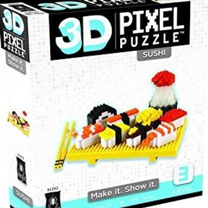 Bepuzzled Deluxe 3D Pixel Puzzle - Sushi