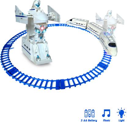 Wembley Toys Battery Operated Transformers Electric 22 Inch Bullet Train Track