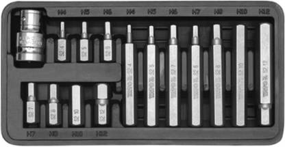 YATO YT-0413 Highest quality S2 tool steel alloy with 1/2 inch Ratchet High Hardness Screwdriver Bit Set