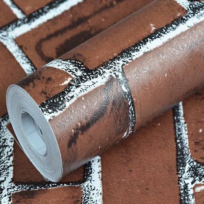 WolTop Vinyl Art & Paintings Brown Wallpaper