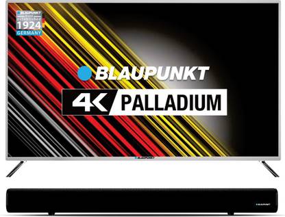 Blaupunkt 127 cm (50 inch) Ultra HD (4K) LED Smart Android Based TV with Metallic Bezel and External Soundbar