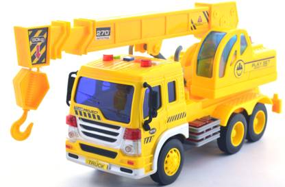 Breno Crane Toy for Kids, Push and Go Toy Crane, Construction Vehicle Toy for Kids