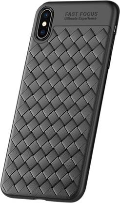 usams Back Cover for Apple iPhone XS Max (6.5 Inch), Yun Series, Ultra Slim Thin Case, Non-Slip Weaved Textured