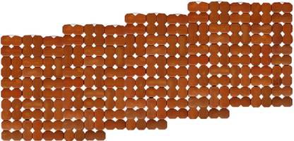 KUBER INDUSTRIES Square Bamboo Coaster Set