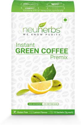Neuherbs Instant Green Coffee Lemon 15 Sachet Instant Coffee