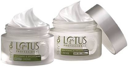 LOTUS Professional Combo Phyto-Rx Whitening & Brightening Creme SPF 25 PA+++ (50g) & Night Crème (50g)