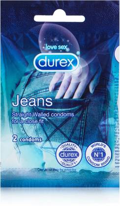 DUREX Jeans Straight Walled Condoms Pack Of 2 Condom