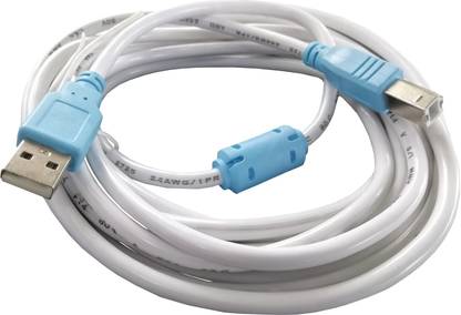 LipiWorld Reversible USB 2.0 2 A 5 m Printer Cable 2.0 USB Cable A Male to B Male Printer Cable (5m)