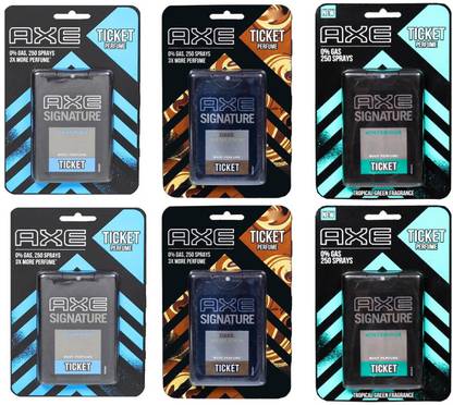 AXE SIGNATURE TICKET PERFUME MYSTERIOUS, DARK TEMPTATION 17ml Each Pocket Perfume  -  For Men