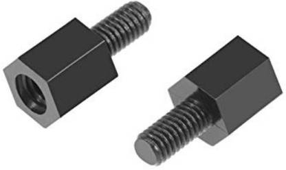 DIY Crafts D4647 260Pc M3 Nylon Black Hex Screw Nut M-F Stand-Off Set Assort Kit Box